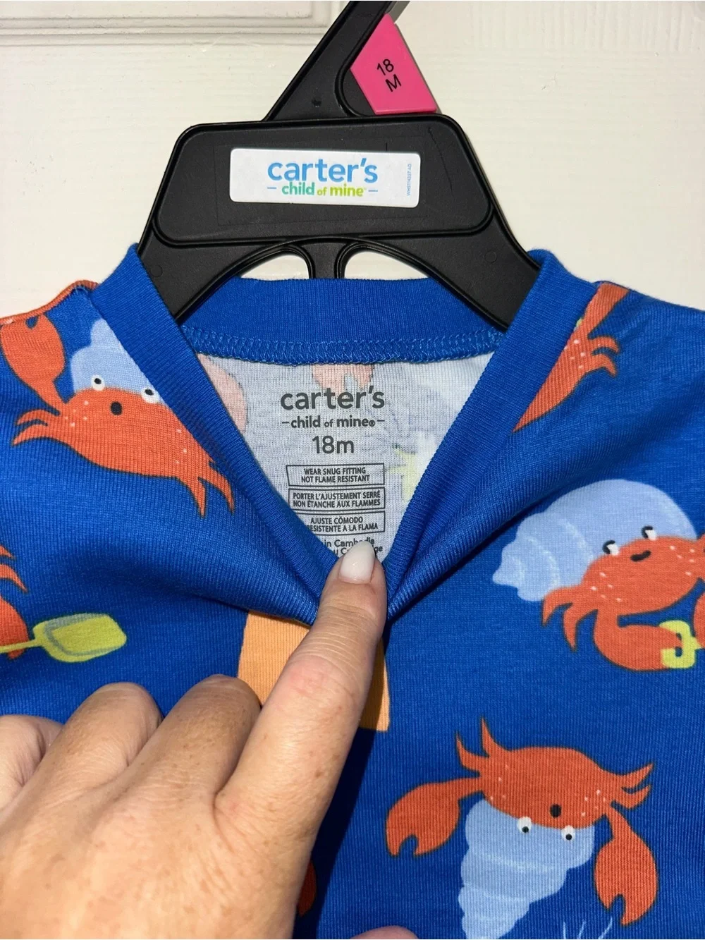 Carter's Blue Crab Print Two-Piece Pajama Set